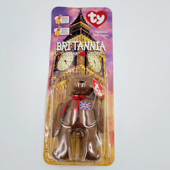 TY Teenie Beanie Baby Britannia The Bear Retired 1999 McDonalds Toy New Read - Picture 1 of 9